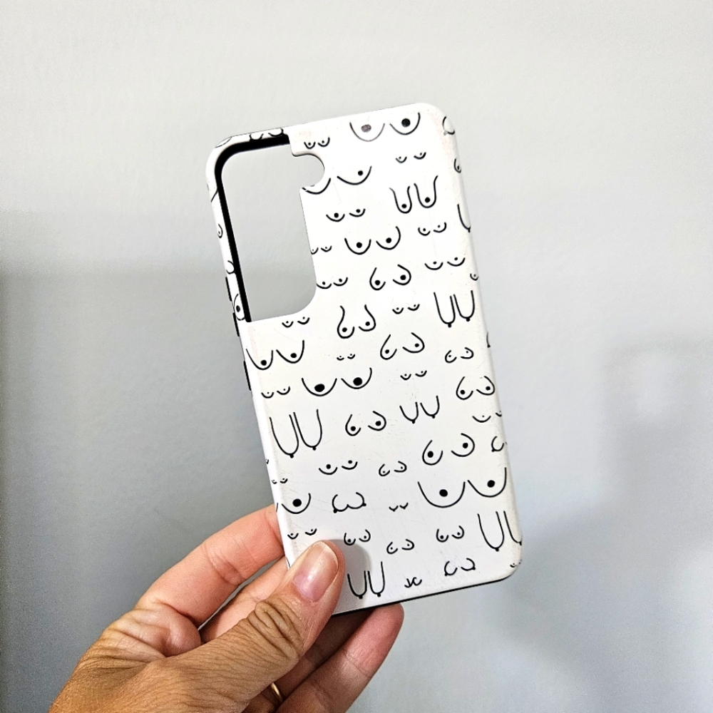 Titty City Design Boob Phone Case Samsung S22 Hard Shell with Protective Layer